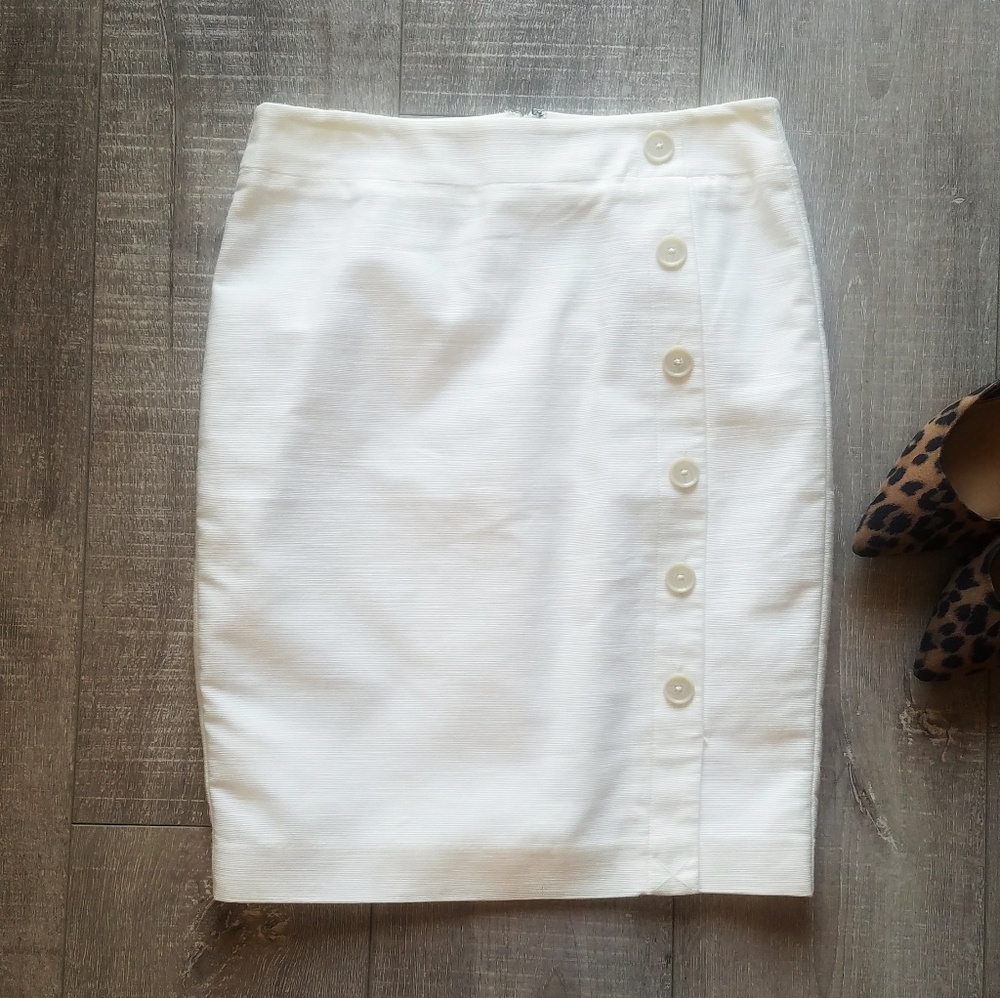 NWT Ann Taylor Loft Pencil Skirt with Side Buttons